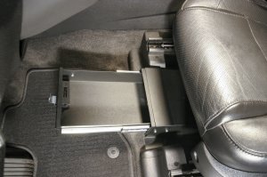 Ford Police Interceptor Underseat Drawer - Front - Tuffy Products - Standard Key - Black - `11-`24